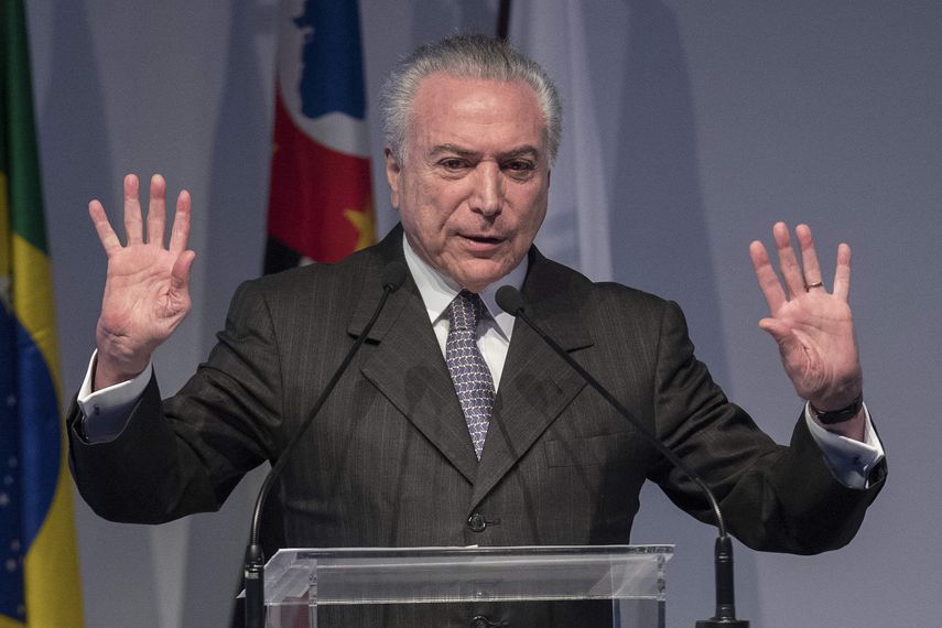 Michel Temer, presidente de Brasil.