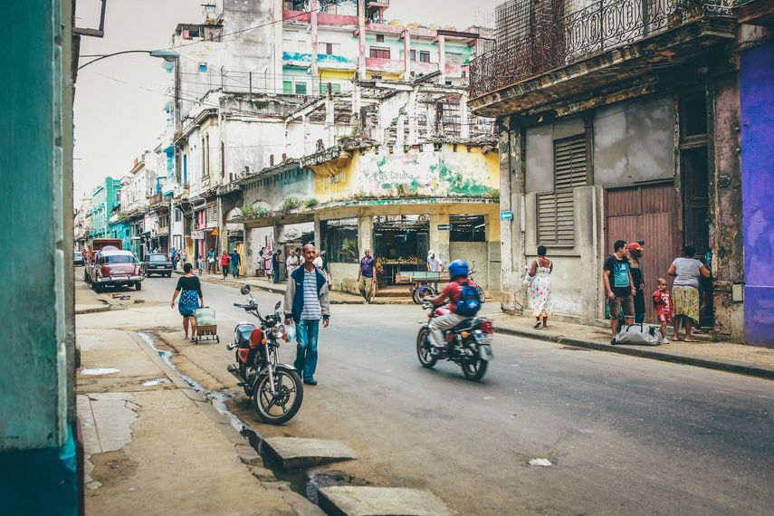 Una calle en La Habana, Cuba.&nbsp;