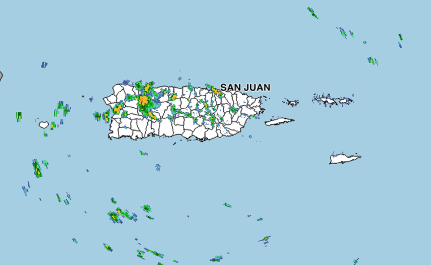 El radar advirtió sobre fuertes aguaceros en municipios del norte.&nbsp;