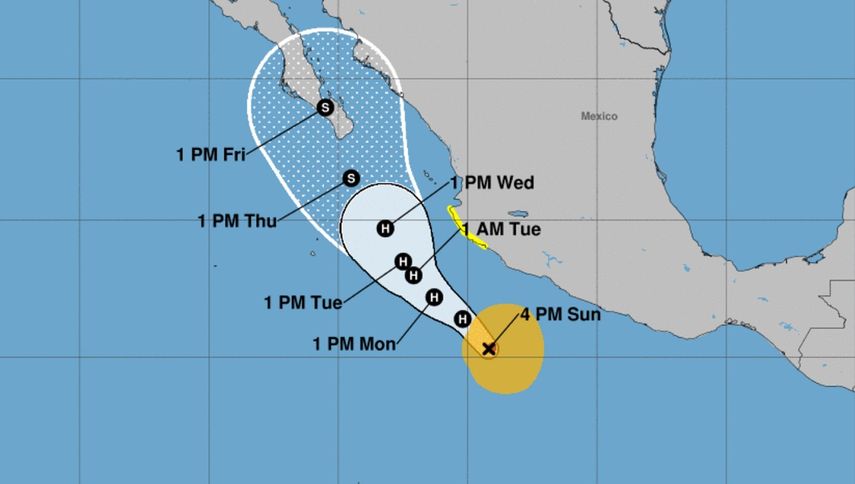 Bud se formó en el océano Pacífico frente a las costas de los estados mexicanos de Michoacán, Jalisco y Colima.
