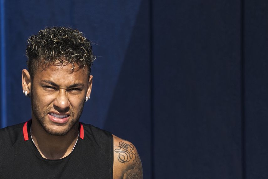 El jugador del FC Barcelona&nbsp;Neymar&nbsp;tras un entrenamiento en las instalaciones del club New York Red Bulls en Whippany.