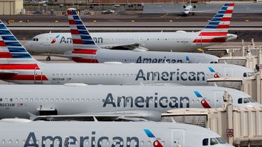 Aeronaves de la compañía American Airlines en el Aeropuerto de Miami.