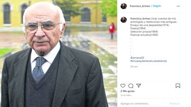 El poeta español Francisco Brines gana el Premio Cervantes.