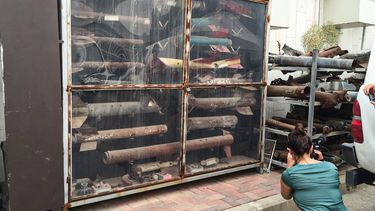 Proyectiles de fabricación casera , lanzados contra la población de Sderot, en Israel.