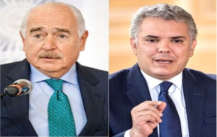 Expresidentes de Colombia Andrés Pastrana e Iván Duque&nbsp;