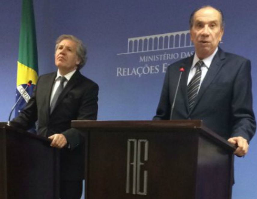 Luis Almagro, secretario general de la OEA, y Aloysio Nunes, canciller de Brasil.