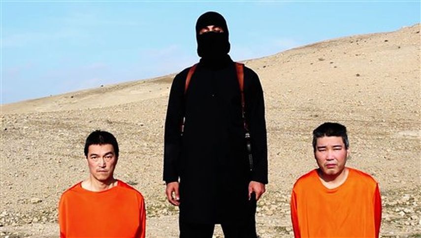 Kenji Goto Jogo, left, and Haruna Yukawa. (AP) 