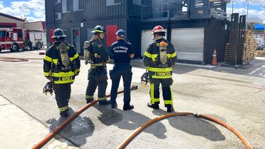 Bomberos en la ciudad de Hialeah