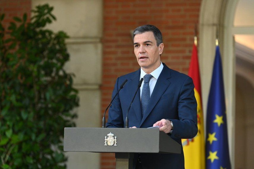 El presidente del Gobierno, Pedro Sánchez, durante una rueda de prensa, en el Congreso de los Diputados, a 28 de mayo de 2024, en Madrid (España).&nbsp;