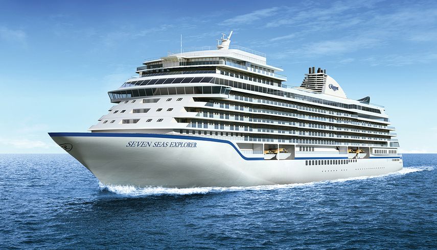 Harmony of the Seas ofrecerá tres toboganes de agua en varias cubiertas y uno de diez pisos de altura en la popa. (dpa)