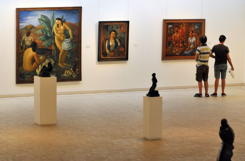Vista parcial de uno de los salones del Museo de Bellas Artes de La Habana. (EFE)