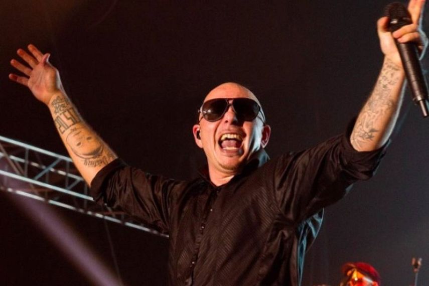 Pitbull durante uno de sus conciertos.