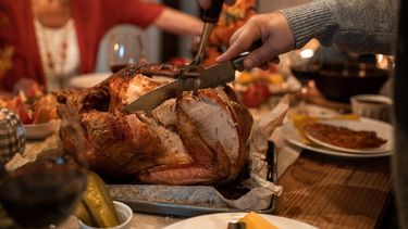 Imagen de la tradicional cena por el Día de Acción de Gracias.