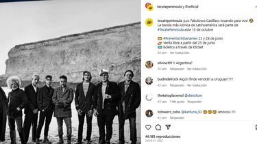 El primer paso en la gira de Los Fabulosos Cadillacs en Estados Unidos está pautado para el 22 de septiembre.