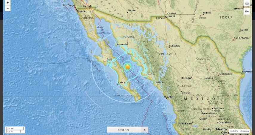 El Servicio Sismológico Nacional (SSN) detalló que el sismo se localizó a 81 kilómetros al norte de Loreto, en el noroccidental estado de Baja California Sur