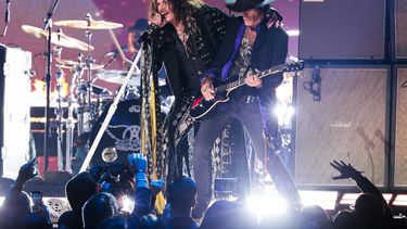 Aerosmith (Steven Tyler y Joe Perry) en la presentaci&oacute;n de la 62 entrega de los Grammy Awards, en Los Angeles, California. CA. (Robert Gauthier / Los Angeles Times / Polaris).