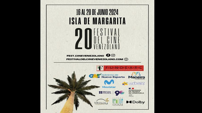 Flyer de la XX edición del Festival del Cine Venezolano.