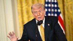 El presidente Donald Trump habla en la Casa Blanca en Washington, DC, el 6 de mayo de 2026.