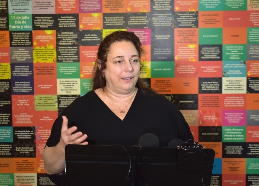 La artista y activista cubana Tania Bruguera.&nbsp;