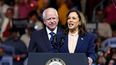 La candidata democrat a la Presidencia, Kamala Harris y su compañero de fórmula, Tim Walz.