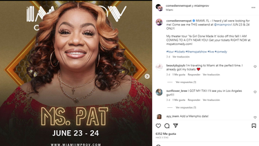 la comediante ms. pat se presenta en miami