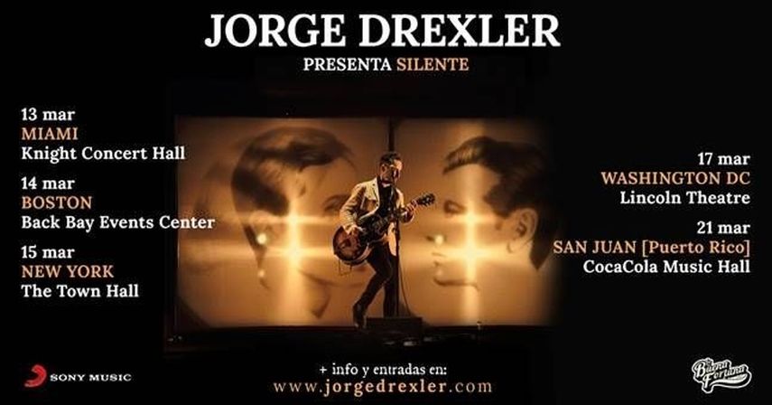 Jorge Drexler anuncia su gira por Estados Unidos en el pr&oacute;ximo mes de marzo.&nbsp;