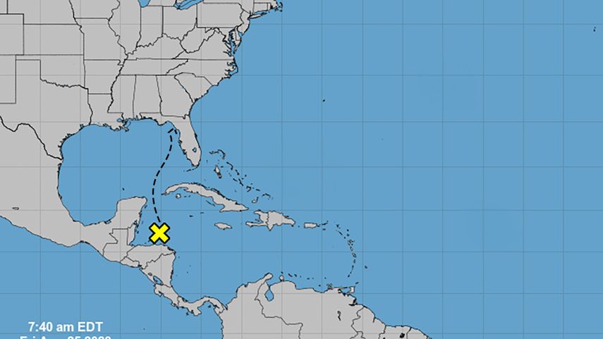 El Centro Nacional de Huracanes monitorea perturbación que podría afectar a Florida.