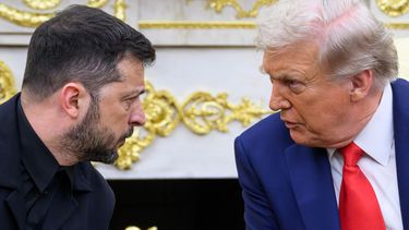 El presidente Donald J. Trump dialoga con el ucraniano Volodimir Zelenski en su anterior visita a la Casa Blanca.