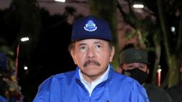 El dictador sandinista Daniel Ortega, en un acto público en Managua, Nicaragua.