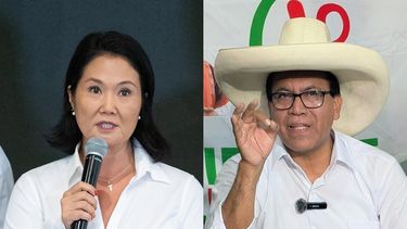 Combo de fotografías de archivo que muestra a los candidatos a la Presidencia de Perú, Keiko Fujimori (i) y Roberto Sánchez. El escrutinio de las elecciones presidenciales de Perú concluyó este viernes, 33 días después de la votación, al alcanzar el 100 % en votos contabilizados, que confirman una segunda vuelta para el 7 de junio entre la derechista Keiko Fujimori y el izquierdista Roberto Sánchez.&nbsp;&nbsp;