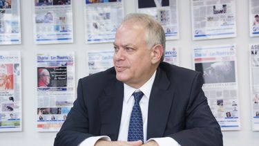 Stephen Bittel en su visita a DIARIO LAS AMERICAS el pasado mes de abril, despues de resultar elegido como presidente del Partido Demócrata.&nbsp;