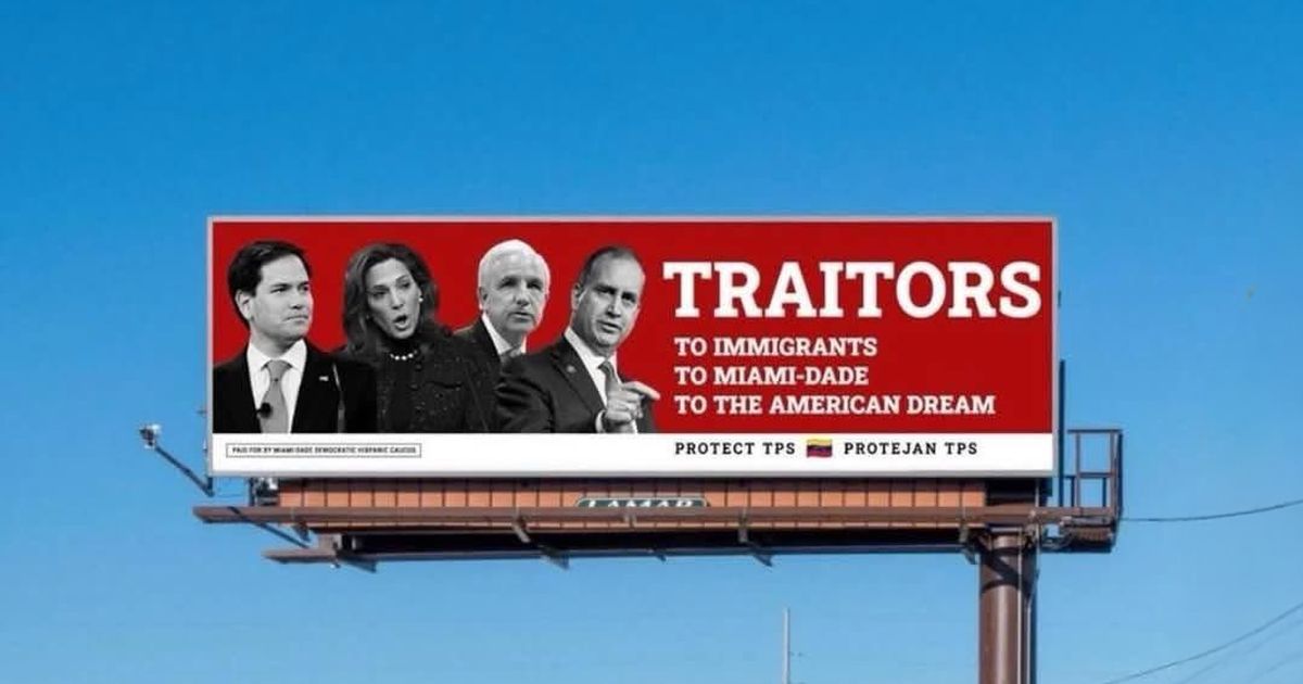 Valla publicitaria ataca a líderes republicanos en Miami-Dade