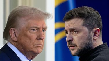 El presidente de EEUU, Donald Trump, y su homólogo ucraniano, Volodimir Zelenski.&nbsp;