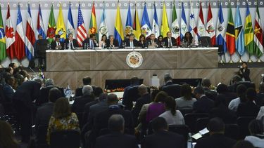 Reunión de representantes de los países miembros de la OEA.