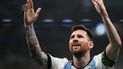 El capitán de Argentina, Lionel Messi, reacciona luego de anotar el primer gol de su combinado en el duelo frente a México, correspondiente a la fase de grupos del Mundial de Catar 2022.