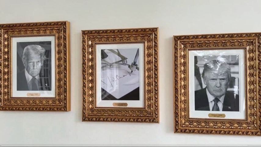 En la foto de la nueva galería presidencial se observa una máquina de firmar automática (autopen) en lugar de la foto del expresidente Joe Biden en la Casa Blanca.