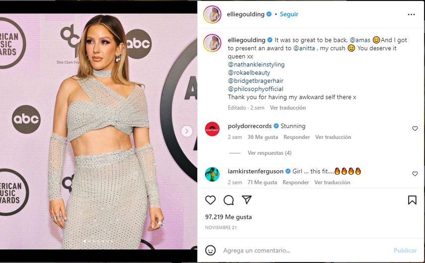 La cantante Ellie Goulding habla sobre su ansiedad crónica.