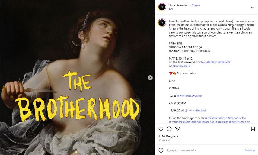 Artista Carolina Bianchi presenta The Brotherhood.