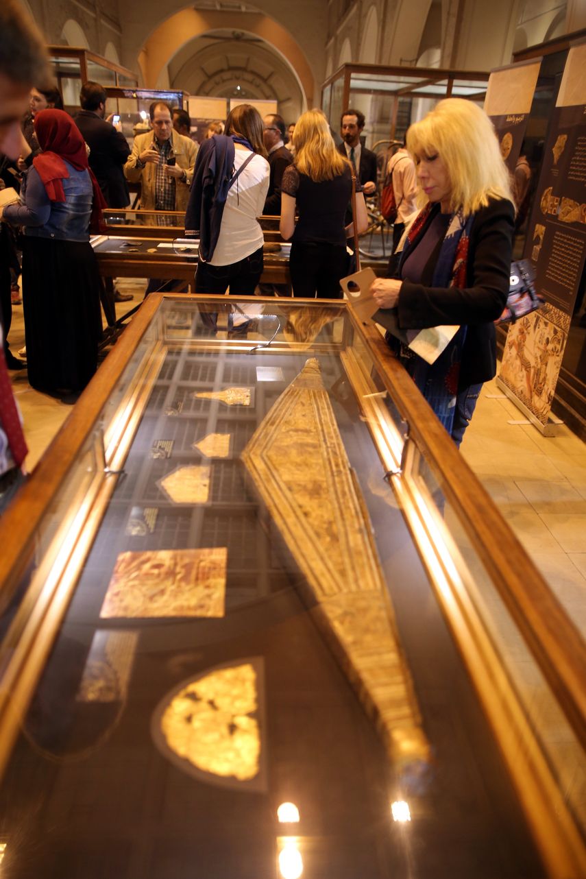 Exposición de piezas encontradas en la tumba del célebre faraón Tutankamón.