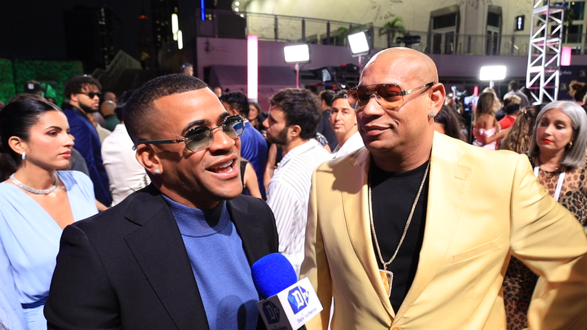 Alexander Delgado y Randy Malcom, integrantes del dúo musical Gente de Zona.&nbsp;