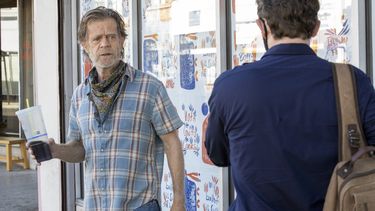 William H. Macy como Frank Gallagher en una escena de la serie Shameless.