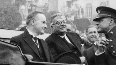 Calvin Coolidge  junto a Gerardo Machado, Gerardo Machado, presidente de Cuba entre 1925 y 1933 (a la derecha). (CORTESÍA/Biblioteca del Congreso de EEUU)