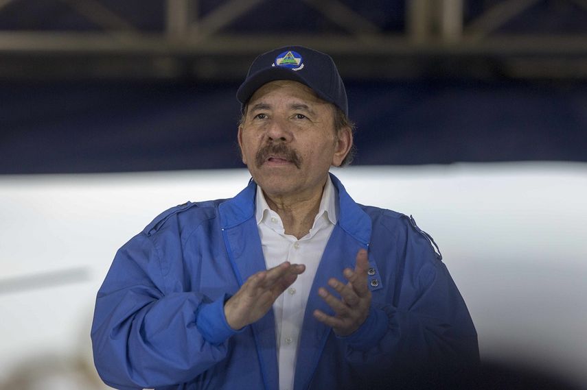 El dictador nicaragüense, Daniel Ortega, durante un acto en Managua.
