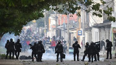 Enfrentamientos antes de juego entre Colombia y Argentina