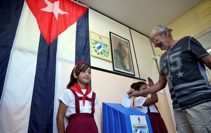 Colegio electoral en La Habana.