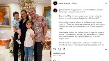 Fotografía compartida por Camille Gamarra, esposa del cantante ecuatoriano Diego Garrido.