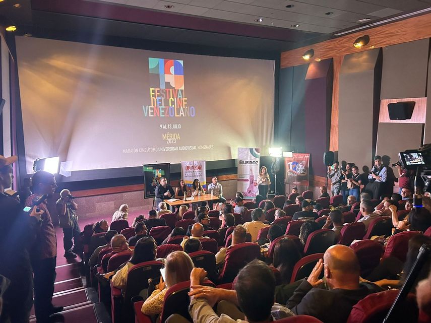 Rueda de prensa del la XIX edición del Festival del Cine Venezolano el 14 de junio de 2023 en Caracas.