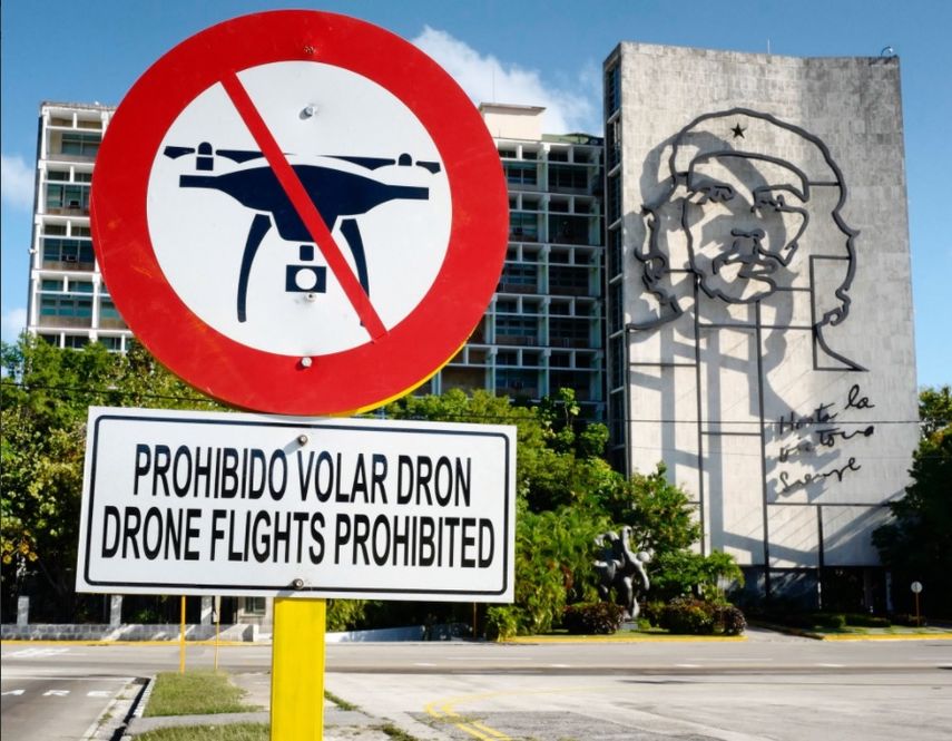 Señal de prohibición en La Habana.&nbsp;