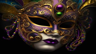 Mardi Gras se celebra en Nueva Orleans con máscaras de colores