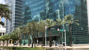 La zona de Brickell con menos agua en las calles.